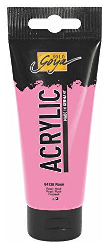 KREUL 84138 - Solo Goya Acrylic, 100 ml Tube in rosa, cremige vielseitig einsetzbare Acrylfarbe in Studienqualität, auf Wasserbasis, schnell und matt trocknend, gut deckend, wasserfest von Kreul