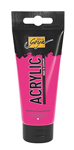 KREUL 84148 - Solo Goya Acrylic, 100 ml Tube in fluoreszierend pink, cremige vielseitig einsetzbare Acrylfarbe in Studienqualität, auf Wasserbasis, schnell und matt trocknend, gut deckend, wasserfest KREUL 84148 - Solo Goya Acrylic, 100 ml Tube in fluoreszierend pink, cremige vielseitig einsetzbare Acrylfarbe in Studienqualität, auf Wasserbasis, schnell und matt trocknend, gut deckend, wasserfest von Kreul