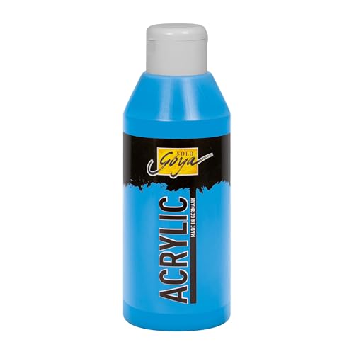 KREUL 84232 - Solo Goya Acrylic lichtblau, 250 ml Flasche, cremige vielseitig einsetzbare Acrylfarbe in Studienqualität, auf Wasserbasis, schnell und matt trocknend, gut deckend, wasserfest von Kreul