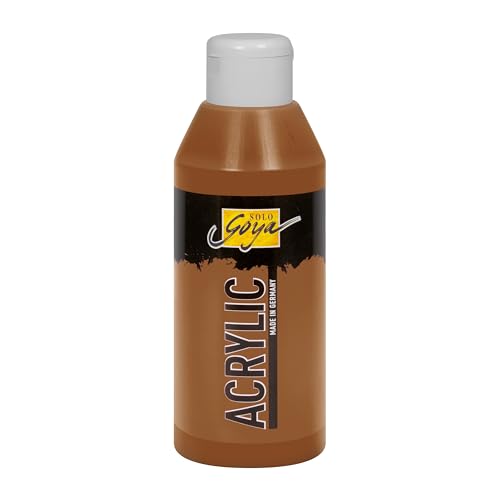 KREUL 84235 - Solo Goya Acrylic schwarz, 250 ml Flasche, cremige vielseitig einsetzbare Acrylfarbe in Studienqualität, auf Wasserbasis, schnell und matt trocknend, gut deckend, wasserfest von Kreul