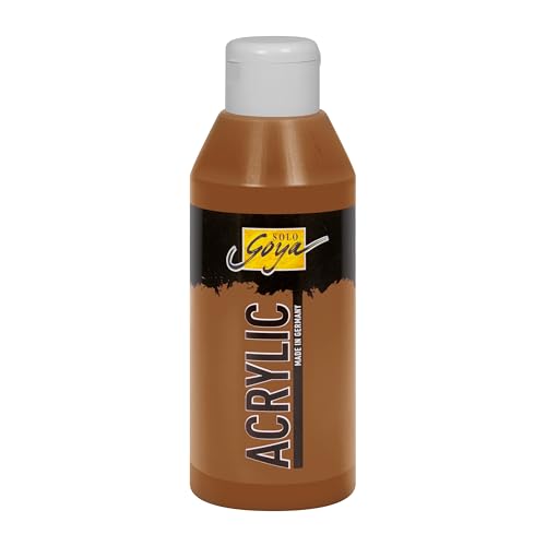 KREUL 84235 - Solo Goya Acrylic schwarz, 250 ml Flasche, cremige vielseitig einsetzbare Acrylfarbe in Studienqualität, auf Wasserbasis, schnell und matt trocknend, gut deckend, wasserfest von Kreul