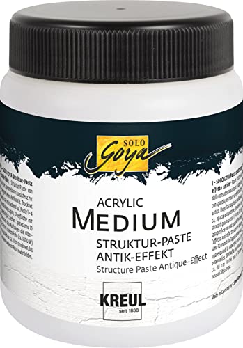 KREUL 86105 - Solo Goya Acrylic Medium, 250 ml Dose, Strukturpaste Antik Effekt, pastose Spachtelmasse zur Erzeugung einer Antikoptik von Kreul