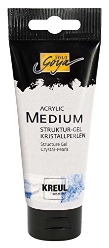 KREUL 86601 - Solo Goya Acrylic Medium, 100 ml Tube, Strukturgel Kristallperlen, cremige Spachtelmasse mit Glasperlen, trocknet glänzend transparent, einfärbbar von Kreul