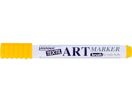 Kreul 90601 - Javana Textil Artmarker, gelb, mit universell einsetzbarer Pinselspitze ca. 1 - 3 mm, brillanter Stoffmalstift für helle Stoffe Kreul 90601 - Javana Textil Artmarker, gelb, mit universell einsetzbarer Pinselspitze ca. 1 - 3 mm, brillanter Stoffmalstift für helle Stoffe von Kreul