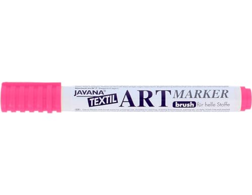 Kreul 90604 - Javana Textil Artmarker, brillanter Stoffmalstift für helle Stoffe mit universell einsetzbarer Pinselspitze ca. 1 - 3 mm, pastellpink Kreul 90604 - Javana Textil Artmarker, brillanter Stoffmalstift für helle Stoffe mit universell einsetzbarer Pinselspitze ca. 1 - 3 mm, pastellpink von Kreul