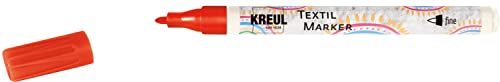 KREUL 90662 - Textil Marker fine, Rot, Strichstärke circa 1 bis 2 mm, Stoffmalstift für helle Stoffe & Textilien, waschecht nach Fixierung KREUL 90662 - Textil Marker fine, Rot, Strichstärke circa 1 bis 2 mm, Stoffmalstift für helle Stoffe & Textilien, waschecht nach Fixierung von Kreul