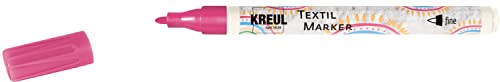 KREUL 90663 - Textil Marker fine, Pink, Strichstärke circa 1 bis 2 mm, Stoffmalstift für helle Stoffe & Textilien, waschecht nach Fixierung KREUL 90663 - Textil Marker fine, Pink, Strichstärke circa 1 bis 2 mm, Stoffmalstift für helle Stoffe & Textilien, waschecht nach Fixierung von Kreul