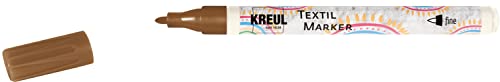 KREUL 90664 - Textil Marker fine, Braun, Strichstärke circa 1 bis 2 mm, Stoffmalstift für helle Stoffe & Textilien, waschecht nach Fixierung KREUL 90664 - Textil Marker fine, Braun, Strichstärke circa 1 bis 2 mm, Stoffmalstift für helle Stoffe & Textilien, waschecht nach Fixierung von Kreul