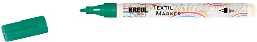 KREUL 90666 - Textil Marker fine, Grün, Strichstärke circa 1 bis 2 mm, Stoffmalstift für helle Stoffe & Textilien, waschecht nach Fixierung KREUL 90666 - Textil Marker fine, Grün, Strichstärke circa 1 bis 2 mm, Stoffmalstift für helle Stoffe & Textilien, waschecht nach Fixierung von Kreul