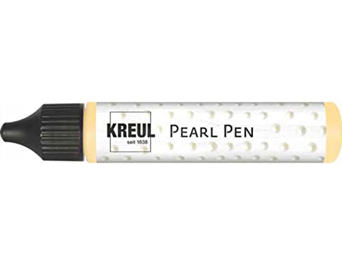 KREUL 92322 - Pearl Pen creme 29 ml, Effektfarbe auf Wasserbasis für den Perlen-Look, dekorative Verzierungen auf Papier, Pappe und Textilien von Kreul