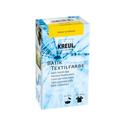 KREUL 98522 - Batik-Textilfarbe Yellow Sunflower, 70 g, Farbpulver zum Batiken und Färben von Textilien von Kreul