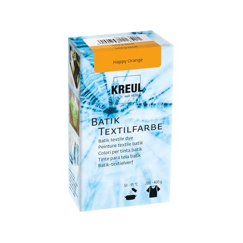 Kreul 98523 - Javana Batik Textilfarbe, 70 g Farbpulver in Happy Orange, zum Färben von Textilien mit der Shibori Technik, standard Kreul 98523 - Javana Batik Textilfarbe, 70 g Farbpulver in Happy Orange, zum Färben von Textilien mit der Shibori Technik, standard von Kreul
