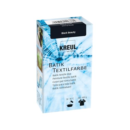 KREUL 98536 - Batik-Textilfarbe Black Beauty, 70 g, Farbpulver zum Batiken und Färben von Textilien von Kreul