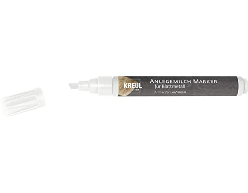 KREUL 99451 - Anlegemilch Marker, Spezialkleber zum Anlegen von Blattmetall, mit Keilspitze für filigrane Verzierungen und Schriften, Bunt KREUL 99451 - Anlegemilch Marker, Spezialkleber zum Anlegen von Blattmetall, mit Keilspitze für filigrane Verzierungen und Schriften, Bunt von Kreul