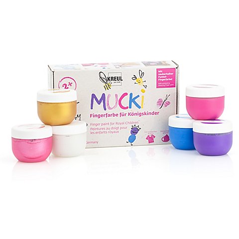 Mucki Fingerfarben für Königskinder, 6x 50ml Mucki Fingerfarben für Königskinder, 6x 50ml von Kreul