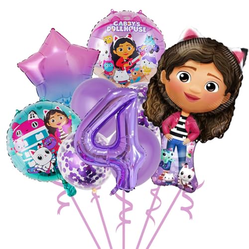 9 Luftballons zum Geburtstag für Mädchen, Dekoration zum 4. Geburtstag für Kinder, Katzen, Thema, Dekoration, Material für Geburtstagsfeier, Luftballons aus Aluminium, Deko zum Geburtstag für Mädchen 9 Luftballons zum Geburtstag für Mädchen, Dekoration zum 4. Geburtstag für Kinder, Katzen, Thema, Dekoration, Material für Geburtstagsfeier, Luftballons aus Aluminium, Deko zum Geburtstag für Mädchen von Krilucly