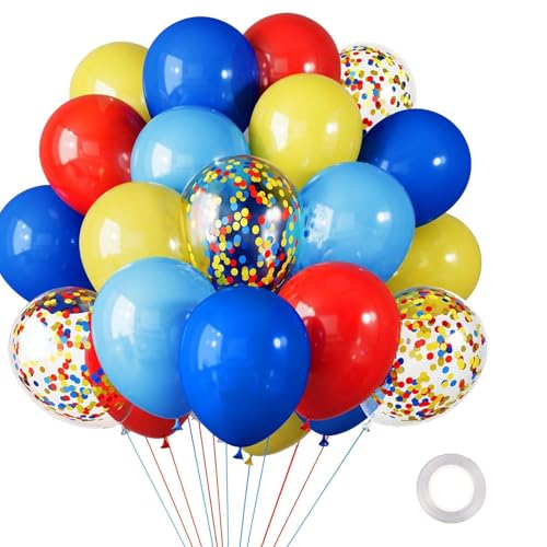 Ballon rot blau gelb, Krilucly 30 Stück 30 cm Konfetti Latex Helium Ballon für Karneval Kindergeburtstag Baby Shower Abschlussfeier andere Dekoration Party Ballon rot blau gelb, Krilucly 30 Stück 30 cm Konfetti Latex Helium Ballon für Karneval Kindergeburtstag Baby Shower Abschlussfeier andere Dekoration Party von Krilucly