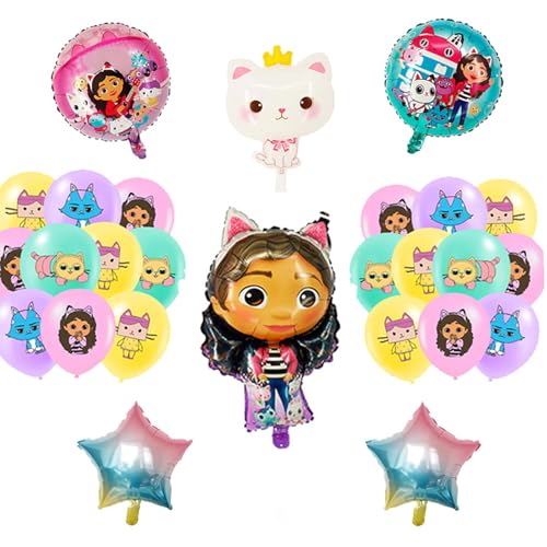 Katze Geburtstag Dekoration Luftballons 26 Stück, Katzen Thema Dekoration für Kinder Mädchen Geburtstag, Ballon aus Latex und Aluminium, Geburtstagsdekoration für Mädchen für Kinder Katze Geburtstag Dekoration Luftballons 26 Stück, Katzen Thema Dekoration für Kinder Mädchen Geburtstag, Ballon aus Latex und Aluminium, Geburtstagsdekoration für Mädchen für Kinder von Krilucly