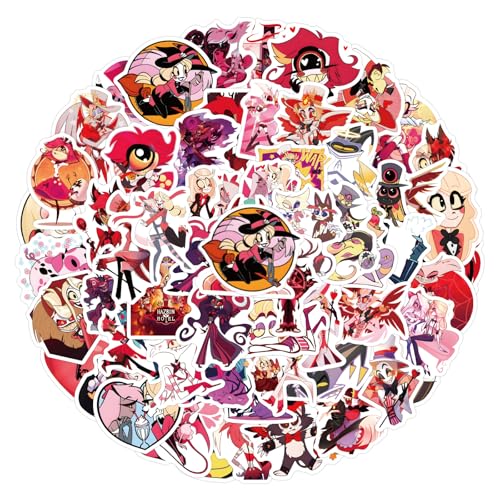 Krilucly 120 Stück Anime-Aufkleber, Hotel Themen-Aufkleber, personalisierte kreative Aufkleber, wasserdichte Vinyl-Aufkleber, lustige Laptop-Aufkleber, Scrapbook, für Jugendliche und Erwachsene von Krilucly