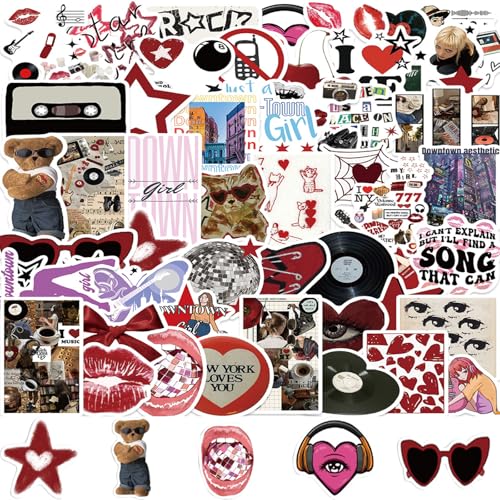 Krilucly 50 Stück Cartoon Graffiti Style Aufkleber, niedliche Vinyl-Aufkleber, Aufkleber für Kinder, für Koffer, Skateboard, Laptop, Computer, Wasserflaschen von Krilucly