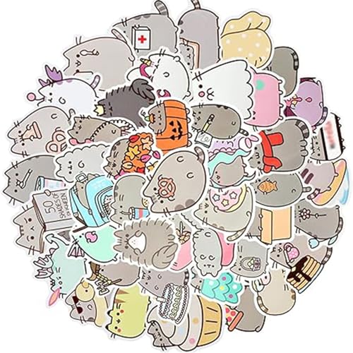 Krilucly 50 Stück niedliche Katzenaufkleber, asthetische Cartoon-Katzenaufkleber, niedliche Tieraufkleber für Kinder, wasserdicht, Graffiti, Aufkleber, für Laptop, Wasserflasche, Skateboard Krilucly 50 Stück niedliche Katzenaufkleber, asthetische Cartoon-Katzenaufkleber, niedliche Tieraufkleber für Kinder, wasserdicht, Graffiti, Aufkleber, für Laptop, Wasserflasche, Skateboard von Krilucly