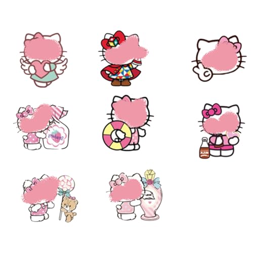 Krilucly 8 Stück Aufnäher zum Aufbügeln für Stoffe, bestickte Aufnäher, niedliche zum Aufbügeln, für Kleidung, Cartoon, Anime, zum Aufbügeln, für Löcher und Jacken, Hosen von Krilucly