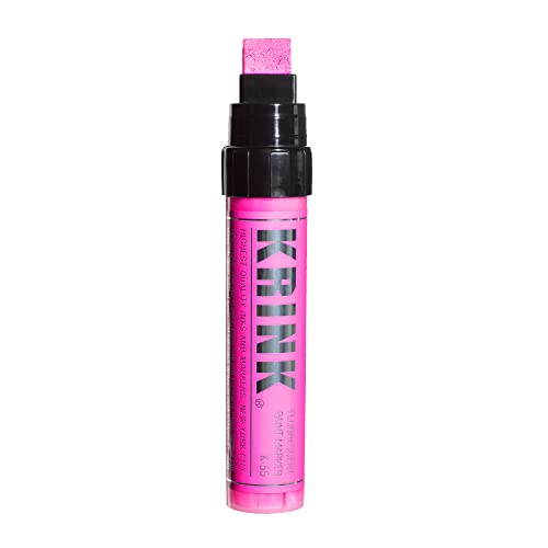 Krink K-55 Acrylic Paint Marker, 15mm Block Nib, Fluorescent Pink (K-55 PINK) von Krink
