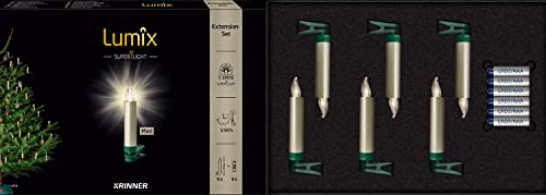 Lumix® Superlight Mini Metallic, kabellose LED Christbaumkerzen, Erweiterungs-Set mit 6 Kerzen, Cashmere, Art. 75555 von Lumix