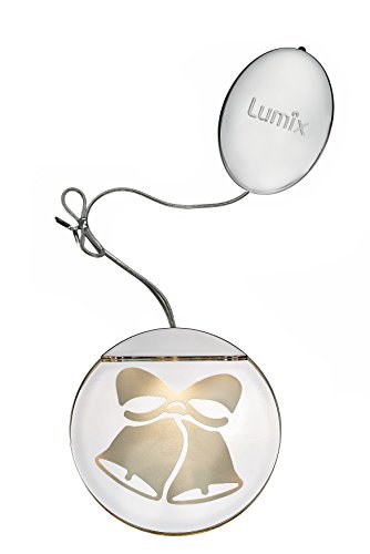 Lumix® LED Deco Light Glocken inkl. Batterien Acrylglas Warmweiß Weihnachtsdekoration Christbaum Fenster 10cm 76101 von Lumix