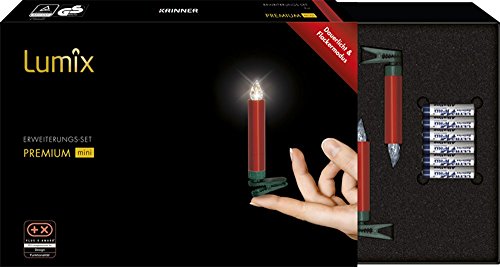 Lumix® Kabellose Christbaumkerzen Premium Mini Erweiterungs-Set mit 6 Kerzen, Flackermodus, Rot, Art. 75456 von Lumix