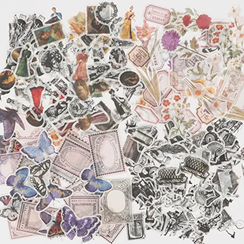 280 Stück Vintage Scrapbooking Sticker, Scrapbooking Aufkleber Retro Washi Aufkleber Zubehör für Journaling, Sammelalbum.… von Kriovoa
