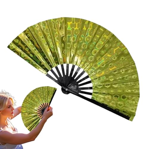 Krmoau Faltungslüfter Handheld, großer Falthandlüfter, Frauen falten Fan -Requisiten, Chinesische japanische Foto -Requisiten Modezubehör für tanzende Cosplay -Hochzeitsfeierdekorationen von Krmoau