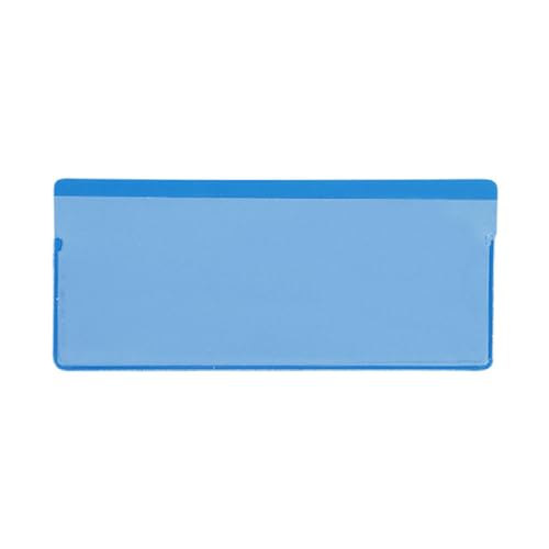 Etikettentaschen - magnetisch, 100 x 60 mm, blau,mit 1 Magnetstreifen, 25 Stück von Krog