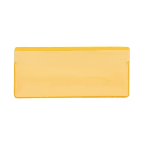 Etikettentaschen - magnetisch, 100 x 60 mm, gelb,mit 1 Magnetstreifen, 25 Stück von Krog