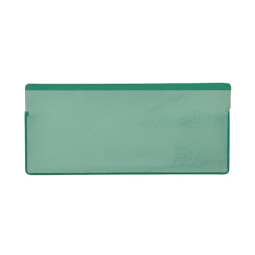 Etikettentaschen - magnetisch, 110 x 50 mm, grün,mit 2 Magnetstreifen, 25 Stück von Krog