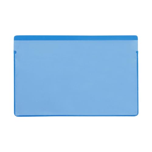Etikettentaschen - magnetisch, 120x80 mm A7, blau,mit 2 Magnetstreifen, 25 Stück von Krog