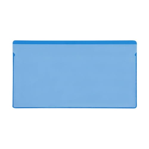 Etikettentaschen - magnetisch, 145 x 80 mm, blau,mit 1 Magnetstreifen, 25 Stück von Krog