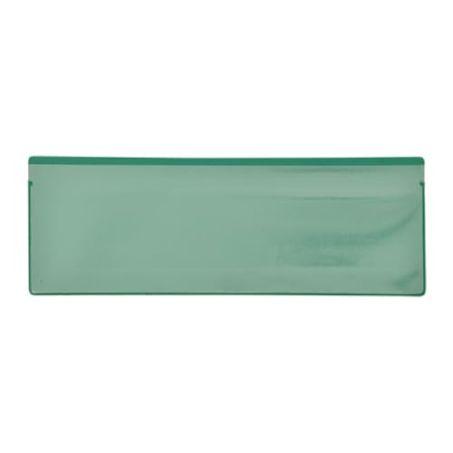 Etikettentaschen - magnetisch, 220 x 80 mm, grün,mit 2 Magnetstreifen, 25 Stück von Krog
