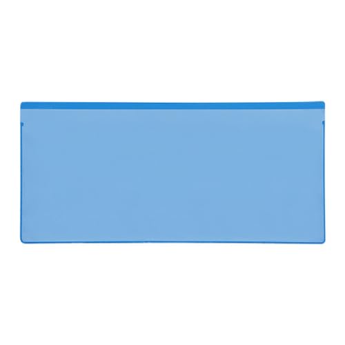 Etikettentaschen -magnetisch, 220x105,1/3DIN, blau,mit 2 Magnetstreifen, 25 Stück von Krog
