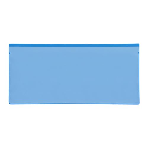 Etikettentaschen -magnetisch, 220x105,1/3DIN, blau,mit 2 Magnetstreifen, 25 Stück von Krog