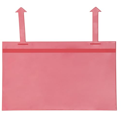 Gitterboxtaschen mit Laschen, A4 quer, rot,Öffnung: Längsseite, 25 Stück von Krog