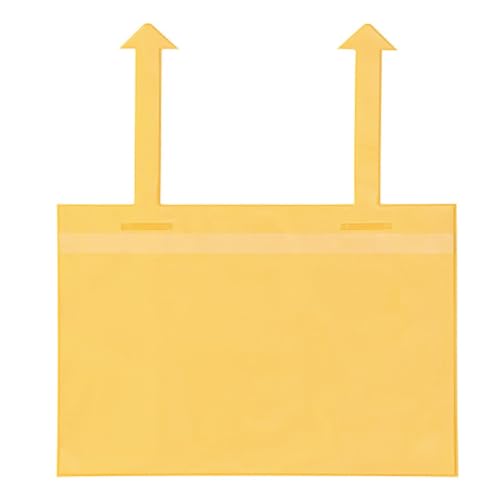 Gitterboxtaschen mit Laschen, A5 quer, gelb,Öffnung: Längsseite, 25 Stück von Krog