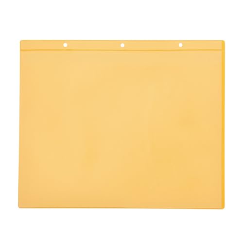 Kennzeichnungstaschen mit Aufhängelochung, A4 quer,gelb, Öffnung: Schmalseite, 25 Stück von Krog