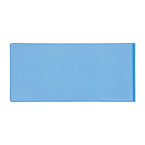 Kennzeichnungstaschen selbstklebend, 155 x 85 mm,Öffnung: Schmalseite, 2 x Selbstklebeband, blau, 25 Stück von Krog