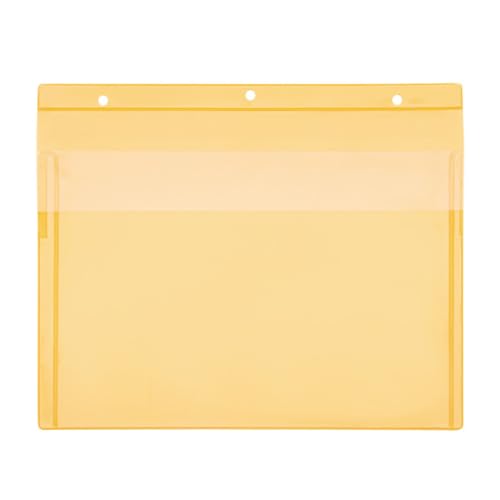 Kennzeichnungstaschen selbstklebend, A5 quer, gelb,Öffnung: Längsseite mit Klappe, 25 Stück von Krog