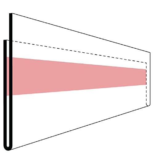 Krog Etikettenhalter selbstklebend mit verkürzter Rückseite, 100 x 22 mm, 50 Stück Klar von Krog