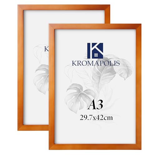 Kromapolis Tiefer Bilderrahmen aus echtem Holz DIN A3 30 x 42 cm Natürlicher | Bilderrahmen aus Holz für 29,7 x 42cm Bilder | Hochwertiger Holzbilderrahmen | Poster-Rahmen aus Echtholz Kromapolis Tiefer Bilderrahmen aus echtem Holz DIN A3 30 x 42 cm Natürlicher | Bilderrahmen aus Holz für 29,7 x 42cm Bilder | Hochwertiger Holzbilderrahmen | Poster-Rahmen aus Echtholz von Kromapolis