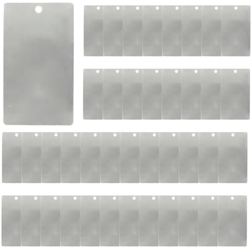 50 Stück Gartenanhänger, Aluminium-Pflanzenetiketten, Metall, Form, quadratisches Loch, langlebig, lichtecht, für Pflanzen, Blumen, Gemüse, ideal für den Außenbereich 50 Stück Gartenanhänger, Aluminium-Pflanzenetiketten, Metall, Form, quadratisches Loch, langlebig, lichtecht, für Pflanzen, Blumen, Gemüse, ideal für den Außenbereich von Kronabelle