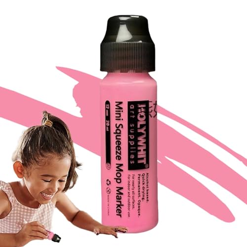 Krujecnt Graffiti-Farbmarker,Graffiti-Marker - 12 mm/20 ml Acryl-Farbmarker mit Keilspitze - Nachfüllbarer, schnell trocknender fluoreszierender Signaturstift, Graffiti-Zubehör für Metall, Glas Krujecnt Graffiti-Farbmarker,Graffiti-Marker - 12 mm/20 ml Acryl-Farbmarker mit Keilspitze - Nachfüllbarer, schnell trocknender fluoreszierender Signaturstift, Graffiti-Zubehör für Metall, Glas von Krujecnt