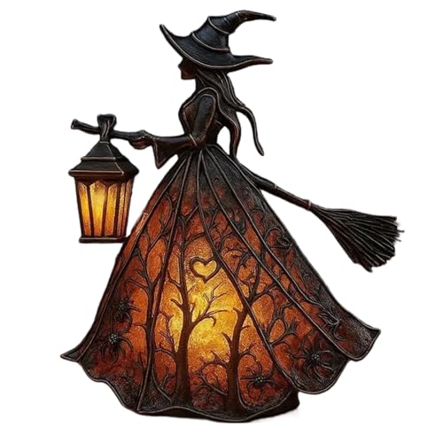 Krujecnt Halloween Hexe Dekoration,Für Zuhause - UV-Beständige Hexen Lichtdekoration Für Fenster, , Wohnzimmer, Zuhause, Vorgarten Krujecnt Halloween Hexe Dekoration,Für Zuhause - UV-Beständige Hexen Lichtdekoration Für Fenster, , Wohnzimmer, Zuhause, Vorgarten von Krujecnt